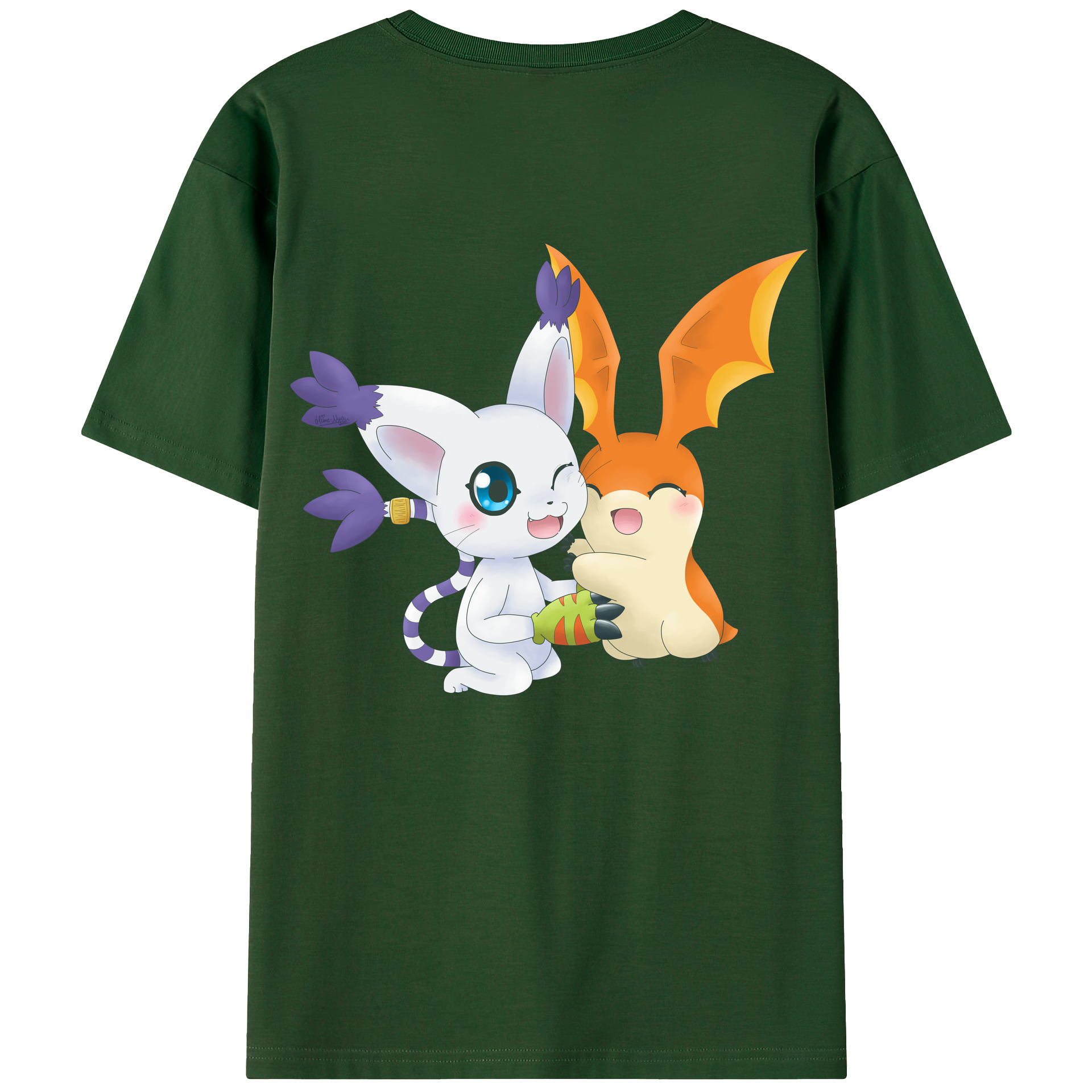 （画像用） Digimon デジタルモンスター/デジモン 綿100％半袖Tシャツ（背面プリント）